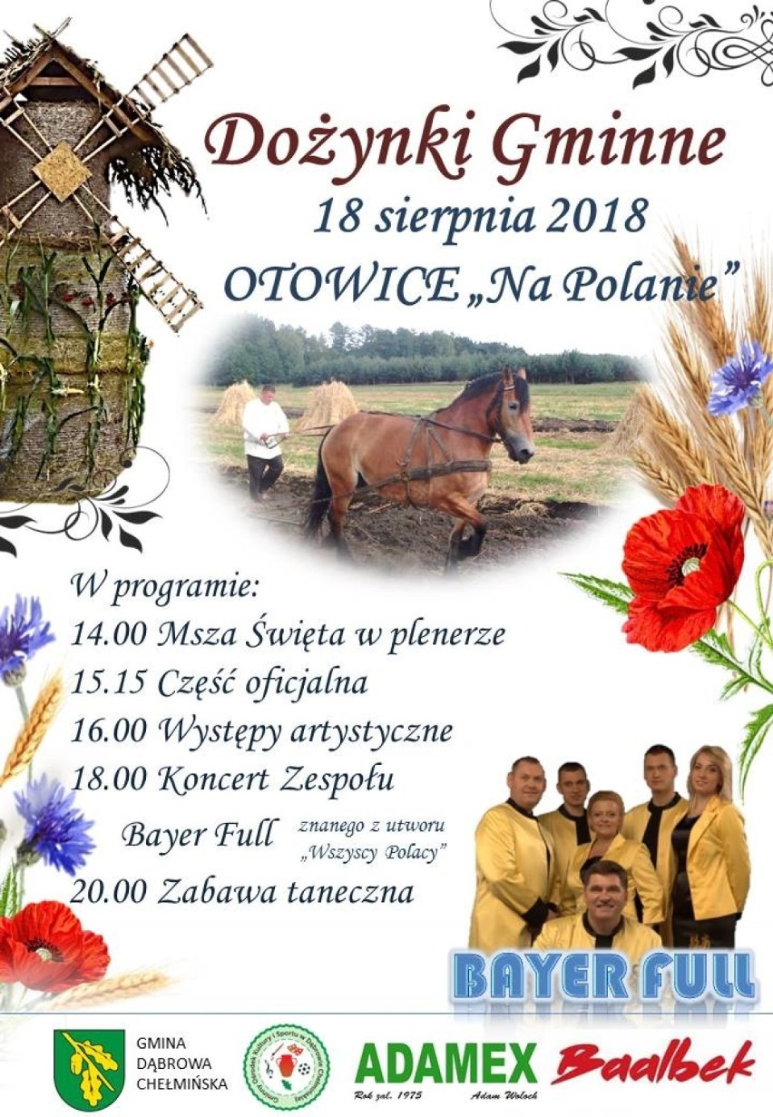 Również w sobotę dożynki gminne w Otowicach urządza gmina...