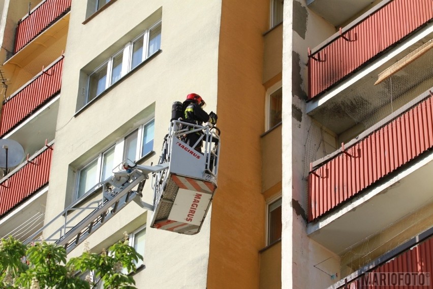 Pożar balkonów w wieżowcu na ulicy Rybackiej w Opolu. Zobacz zdjęcia z akcji!