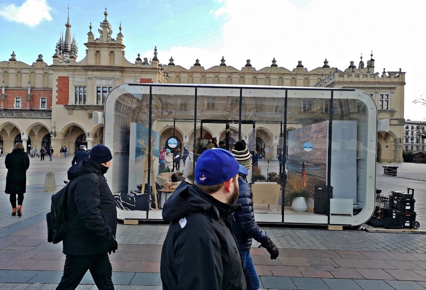 Co robi Gdynia w sercu Krakowa? Pawilon stanął na Rynku