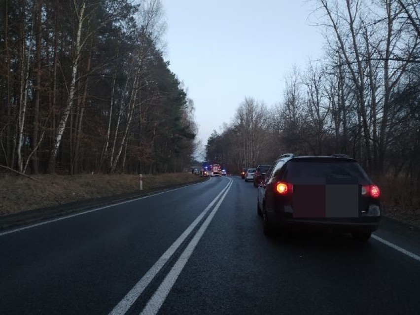 Poważny wypadek na DK11 koło Szczecinka. Wypadek z udziałem trzech aut [zdjęcia]