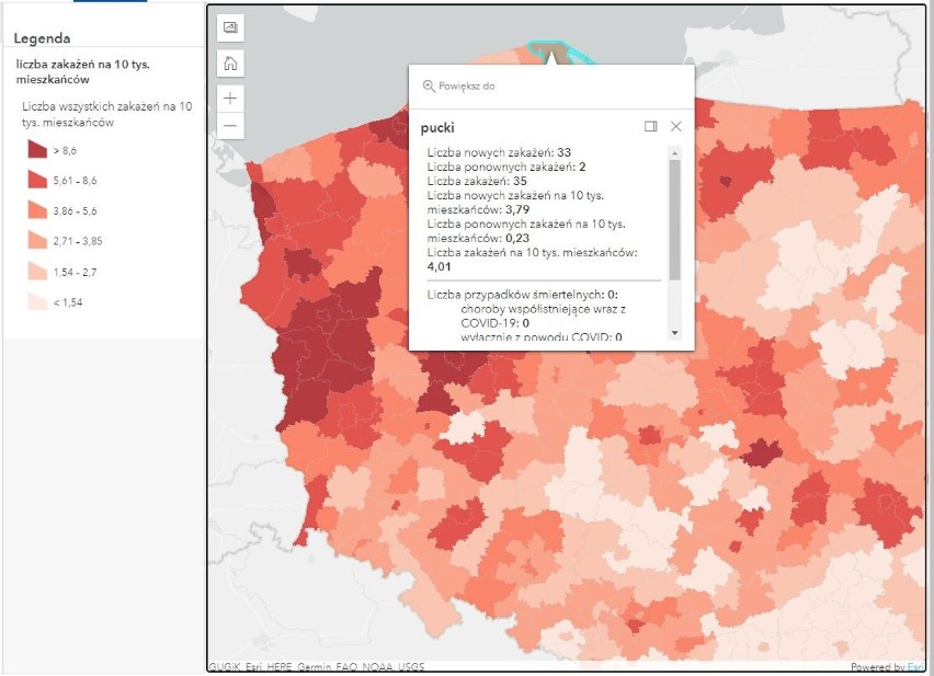 Pandemia COVID-19 na ziemi puckiej. Zakażenia w powiecie puckim - raport 25.02.2022