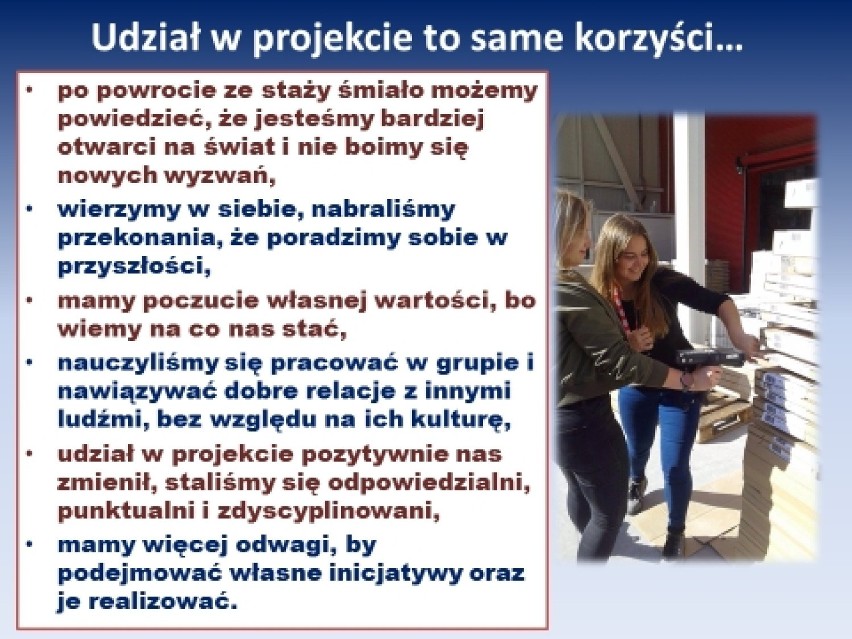 Uczniowie ZSP nr 3 w Malborku podsumowali swój udział w zagranicznych stażach zawodowych