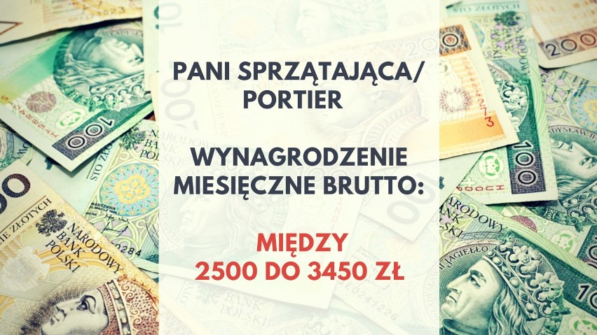 Pani sprzątająca/portier wynagrodzenie miesięczne brutto: od...