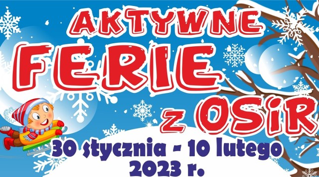 Program zajęć sportowo-rekreacyjnych dla dzieci i młodzieży na nadchodzące zimowe ferie 2023 przygotował Ośrodek Sportu i Rekreacji w Inowrocławiu. Szczegóły na slajdach fotogalerii