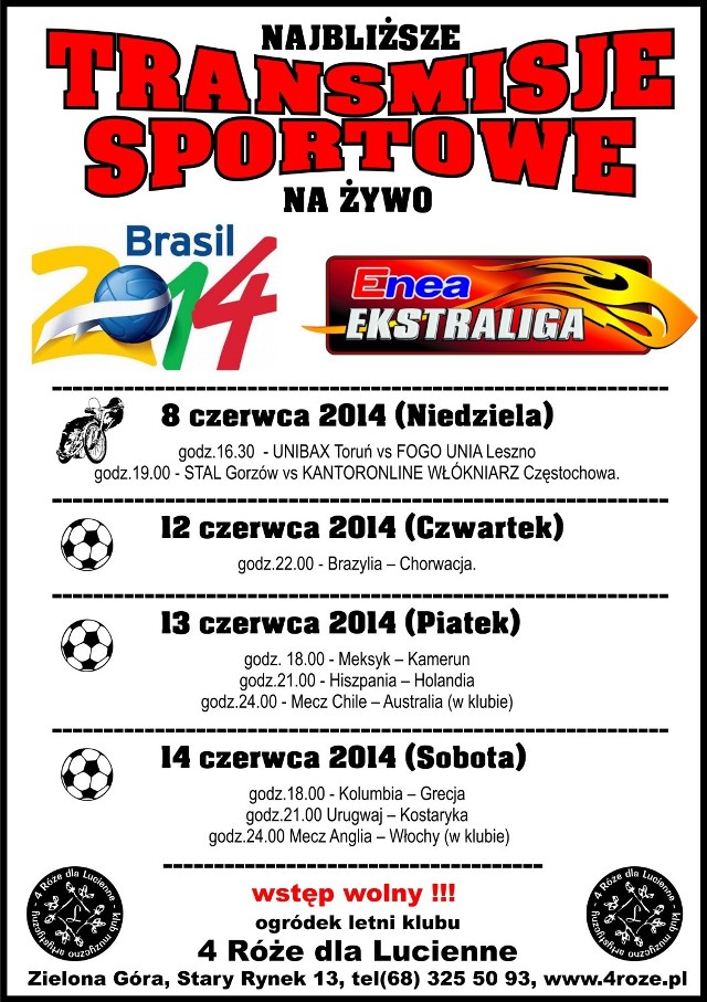 Mecz otwarcia Mundialu 2014 - Brazylia - Chorwacja - transmisja w ogródku