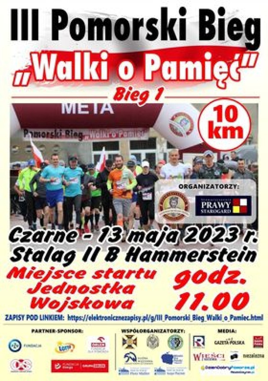 Zaproszenie na sobotni (13 maj) bieg do Czarnego koło Szczecinka 
