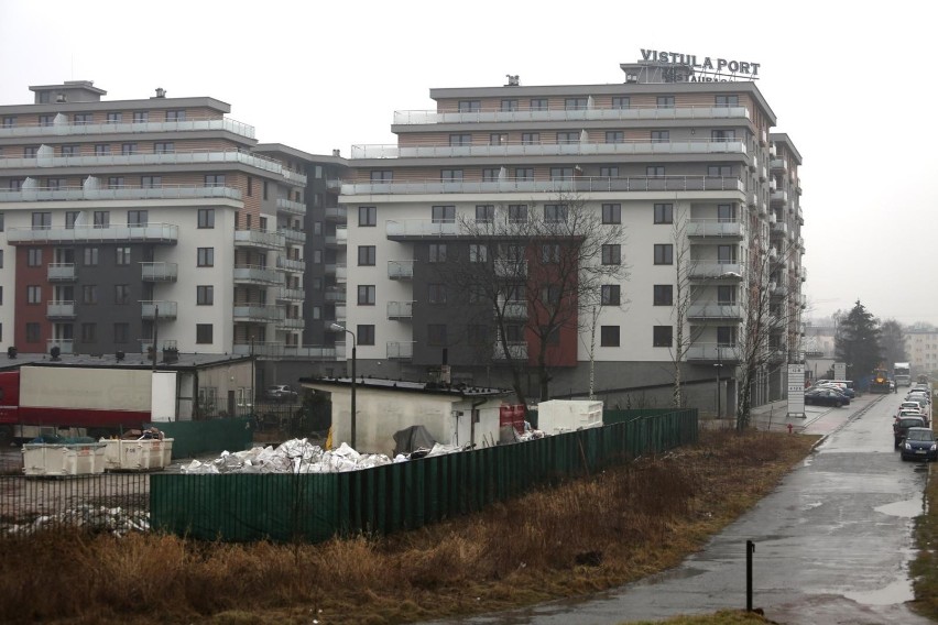 Istniejące już budynki na Zakolu Wisły. Kolejny może mieć 36...