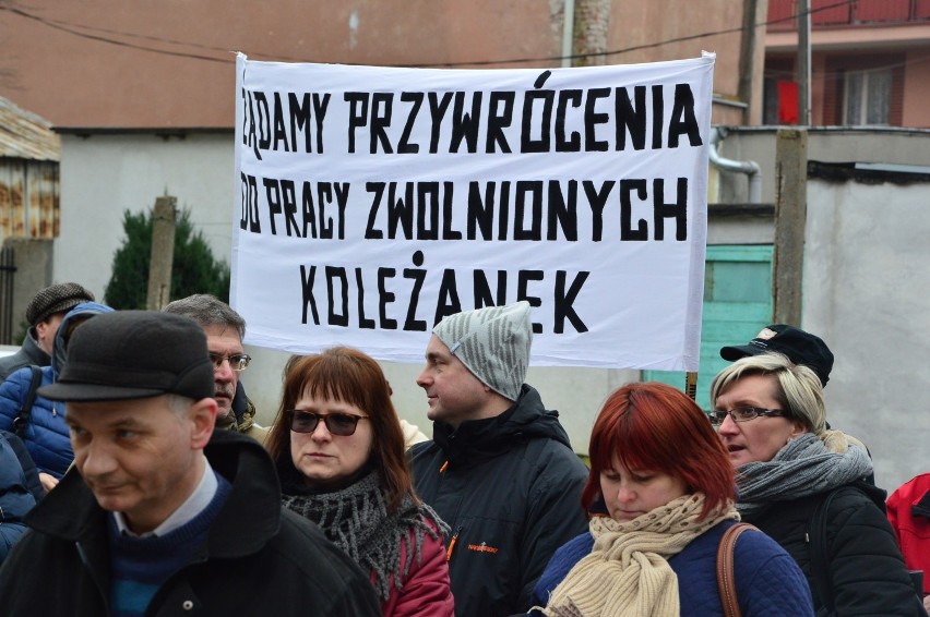 Związki zawodowe protestowały przy siedzibie PSS Społem w Kwidzynie [ZDJĘCIA/VIDEO]