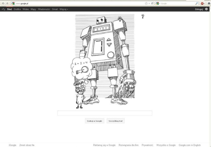 Google doodle dla Stanisława Lema