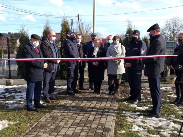 Otwarcie wyremontowanego budynku policji w Orłach koło Przemyśla.