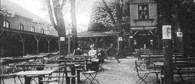Restauracja „Lindenhof” w rejonie dzisiejszego kąpieliska „Arkonka”. (1900 r.)