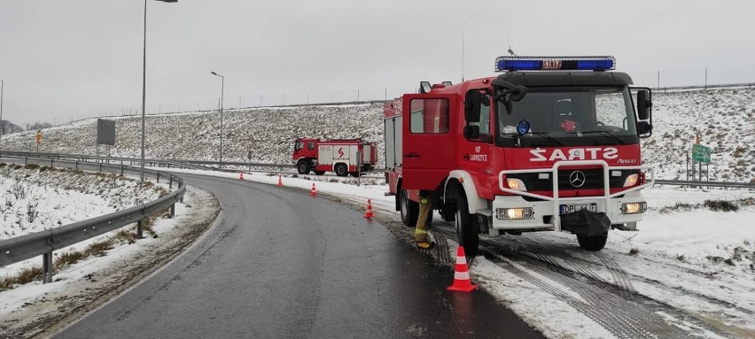 Drogowe zdarzenie na węźle S3 koło Gaworzyc