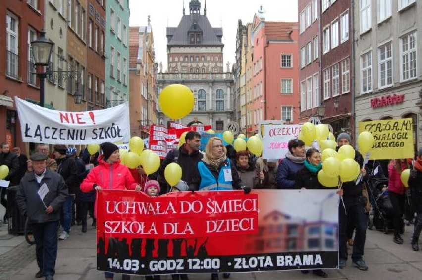 Protest uczniów w Gdańsku
