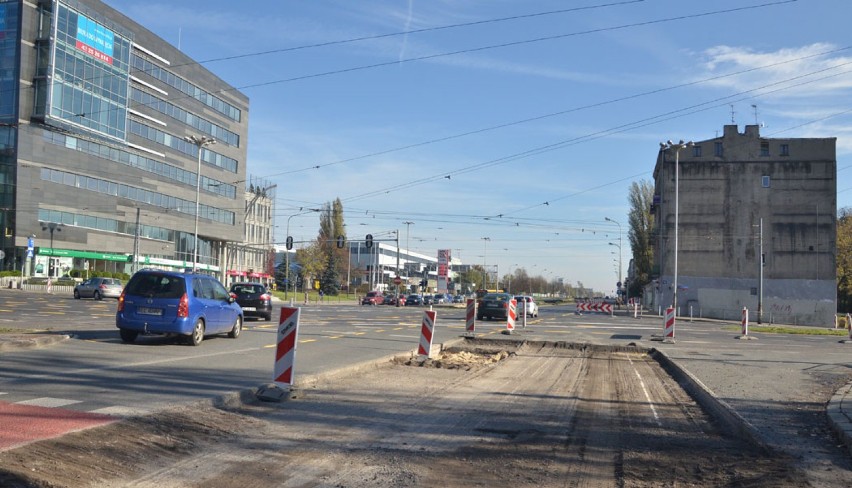 Remont skrzyżowania Marszałków w Łodzi