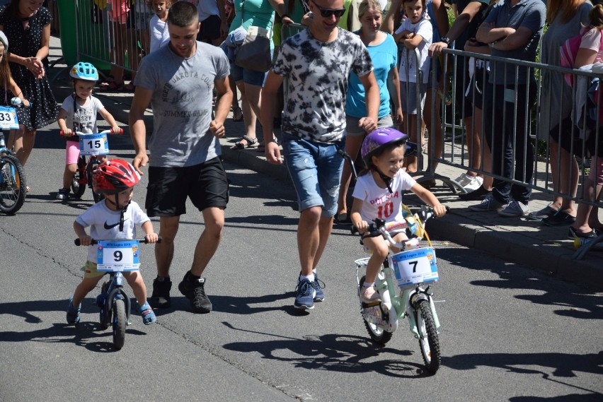 Start dzieci w wyścigu rowerów górskich MTB 2018 w Łagowie