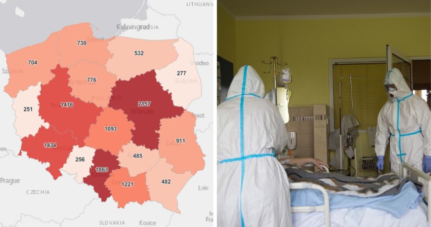 14 910 nowych przypadków koronawirusa w Polsce, 1 863 w woj....