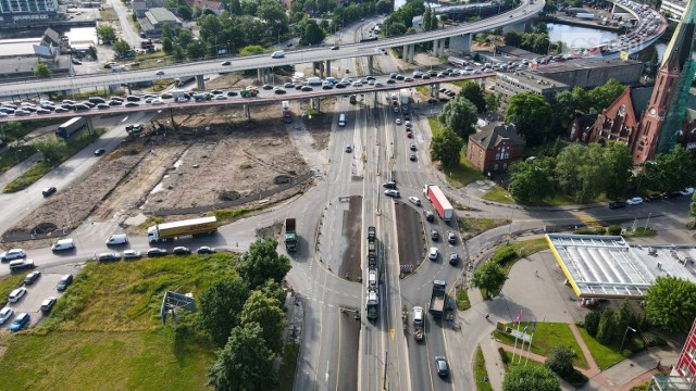 Rondo przy zbiegu ulic Energetyków i św. Floriana w Szczecinie