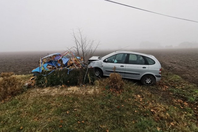 W Bilskiej Woli (gm. Sulejów) renault wjechało w kapliczkę. Kierująca chciała uniknąć zderzenia z lisem