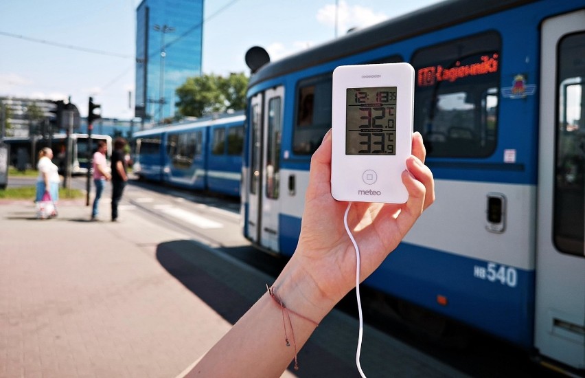 Temperatura wyjściowa, jeszcze przed wejściem do tramwaju....