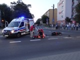 Wypadek w Łęczycy. Samochód osobowy zderzył się z motorowerzystą [ZDJĘCIA]