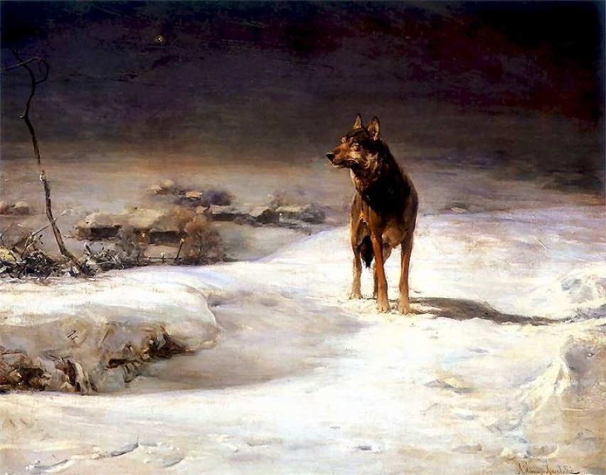 Artysta często malował wilki.