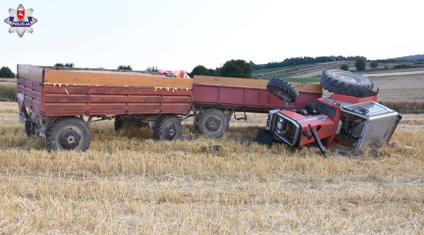 Szczebrzeszyn. Traktor przewrócił się i przygniótł kierowcę