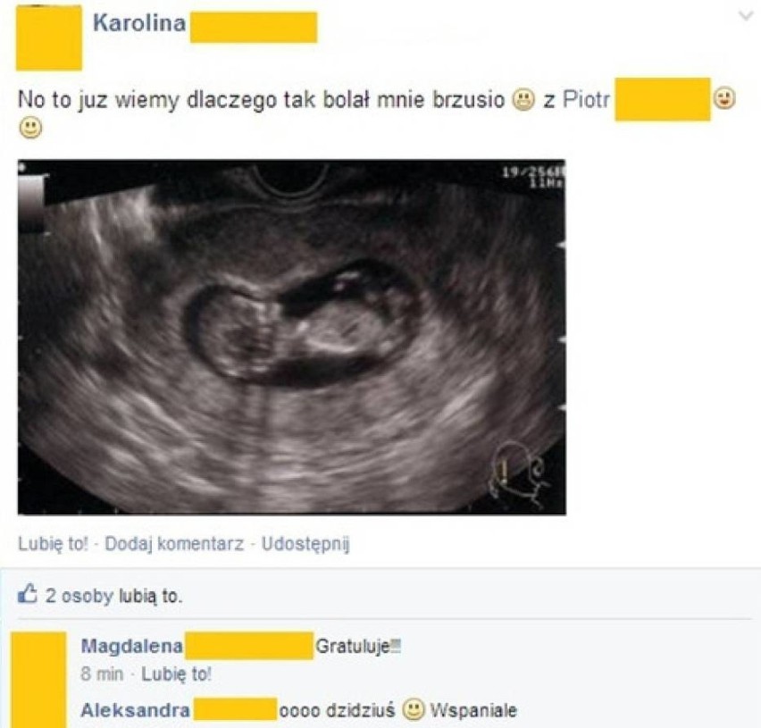 Wstaw na FB zdjęcie ciążowe i czekaj na reakcję znajomych
