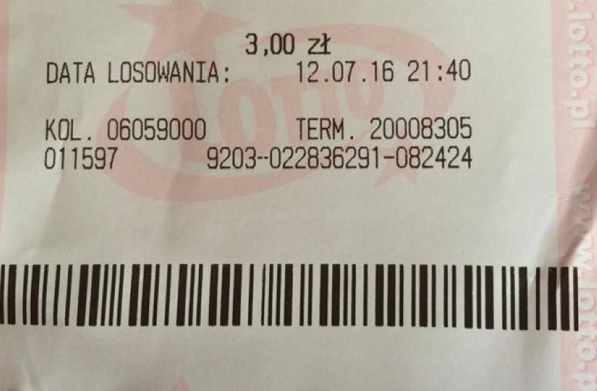 Lotto wygrana 12.07