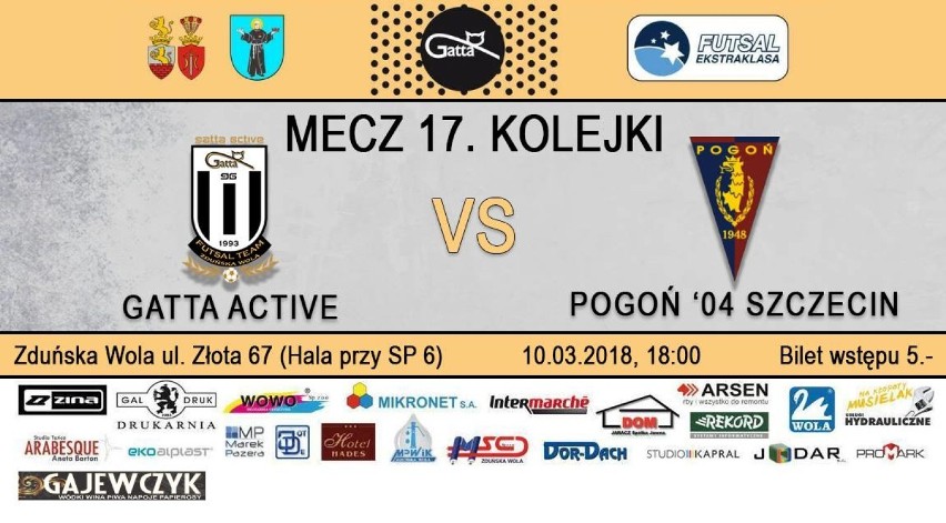 Gatta Active w sobotę gra z Pogonią '04 Szczecin     