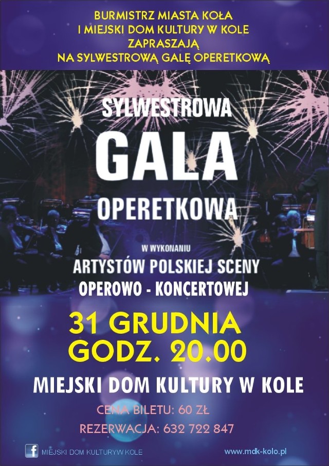 Sylwester 2016/2017. Noworoczna Gala Operetkowa w MDK