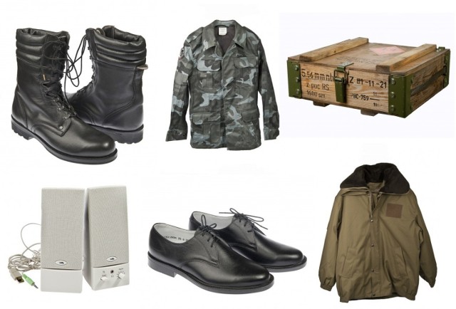 Sklep internetowy Agencji Mienia Wojskowego wyprzedaje sprzęt wojskowy oraz inne przedmioty. Kupić można mundury lotnicze, buty, hełmy, a nawet głośniki. Niektóre w bardzo atrakcyjnych cenach.