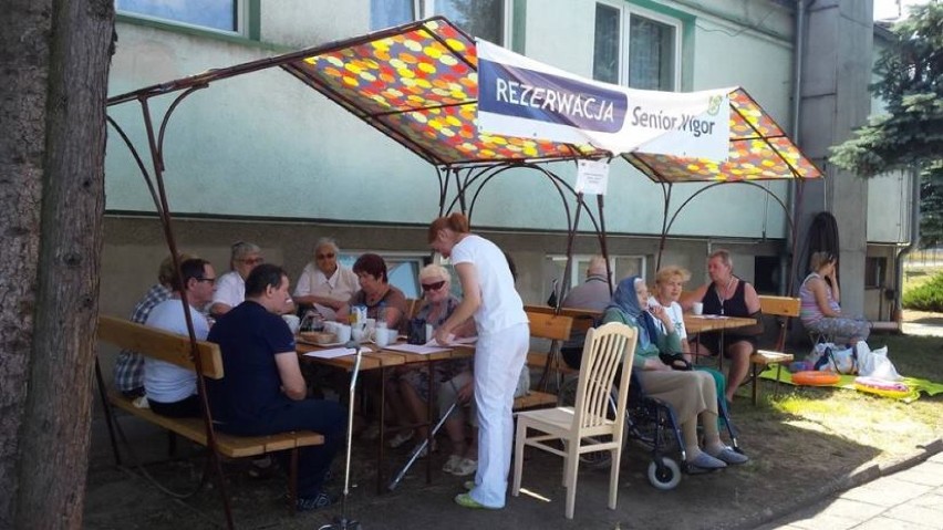 Seniorzy spędzają czas na zajęciach manualnych, ćwiczeniach...