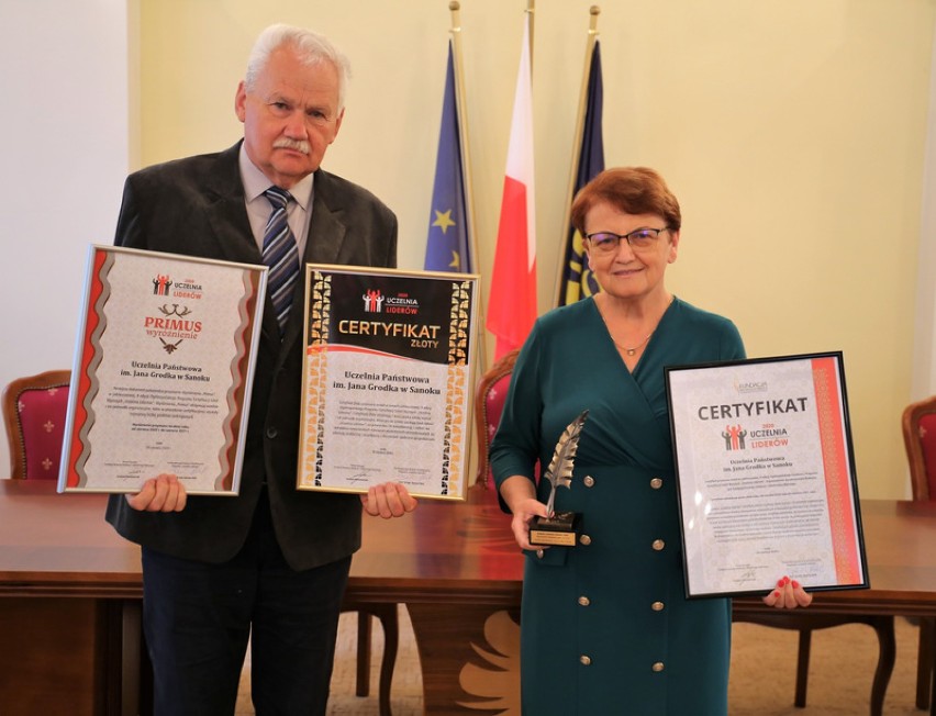 Uczelnia Państwowa im. Jana Grodka w Sanoku otrzymała certyfikat „Uczelnia Liderów”