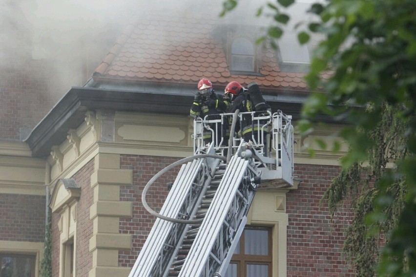 Pożar pałacyku na wrocławskim Sępolnie