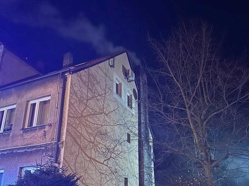 Pożar sadzy ul. Kcyńska w Damasławku
