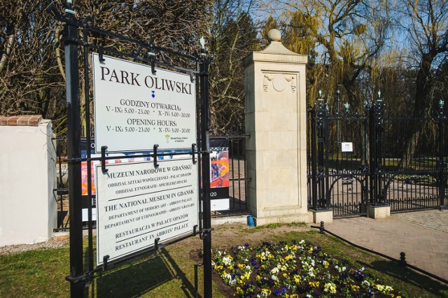 Park Oliwski w Gdańsku zamknięty dla mieszkańców 28.03.2020