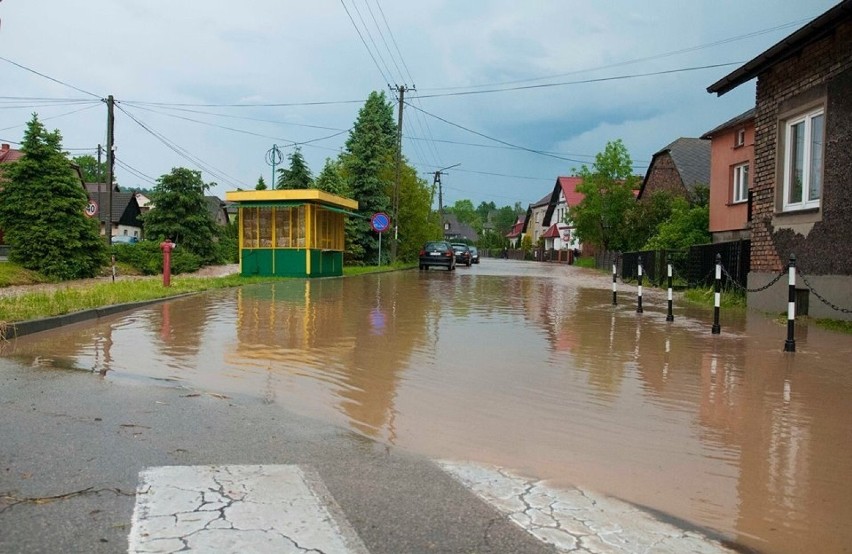 Powódź błyskawiczna w 2017 roku w gminie Alwernia