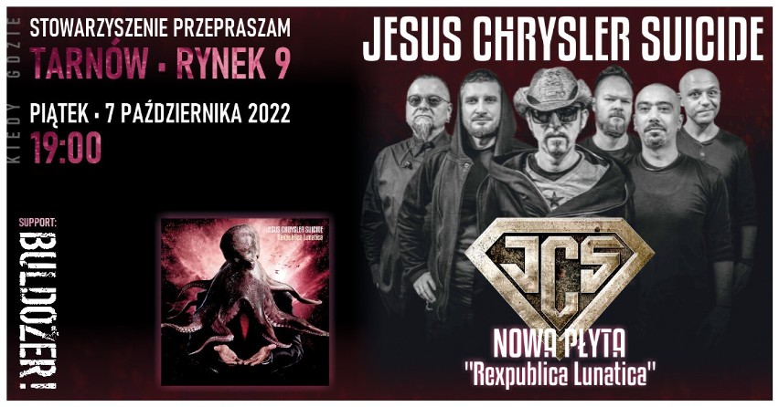 Koncert  zespołu Jesus Chrysler Suicide  odbędzie się 7...
