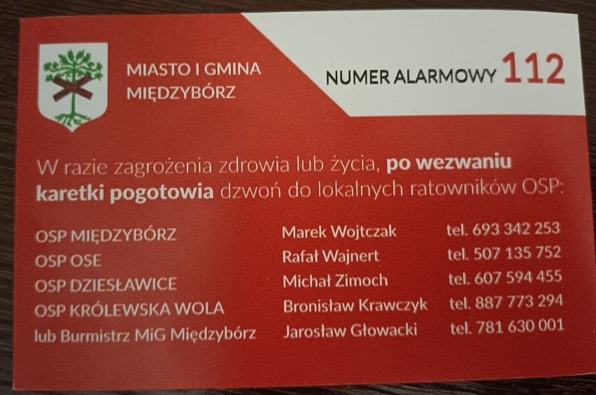 Lokalni ratownicy z Międzyborza dyżurują dla mieszkańców pod telefonem (SZCZEGÓŁY)