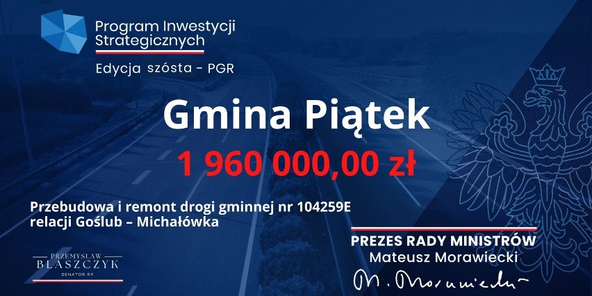Ponad 8,4 mln złotych dla samorządów z terenu powiatu łęczyckiego. Ogłoszono wyniki rządowego programu