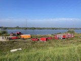 Akcja strażaków na śluzie Gdańska Głowa. Ćwiczenia ratownicze związane z powodzią