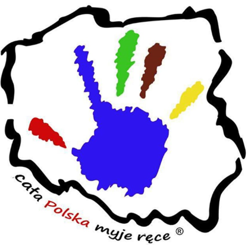 Logo kampanii społecznościowej - Cała Polska myje ręce.