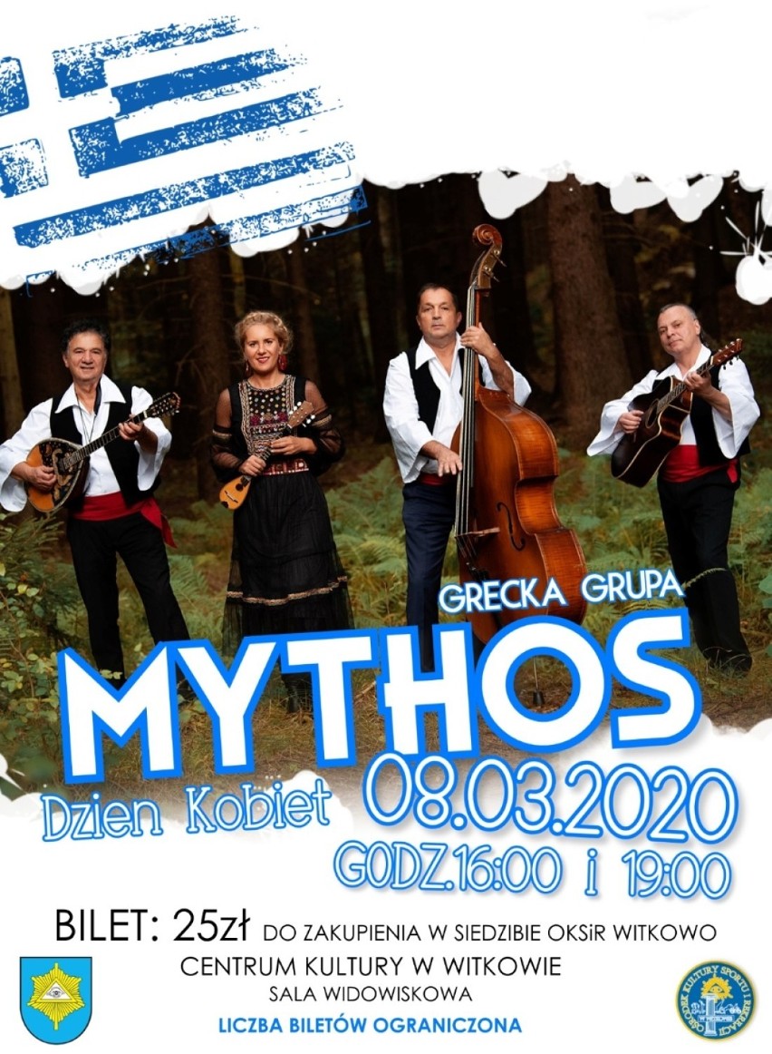 Witkowo. Grecki zespół Mythos zagra w Centrum Kultury na Dzień Kobiet