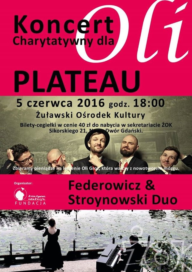 Nowy Dwór Gdański. W niedzielę (5 czerwca) w Żuławskim Ośrodku Kultury odbędzie się koncert charytatywny dla młodej Oli, która jest po operacji usunięcia guza.