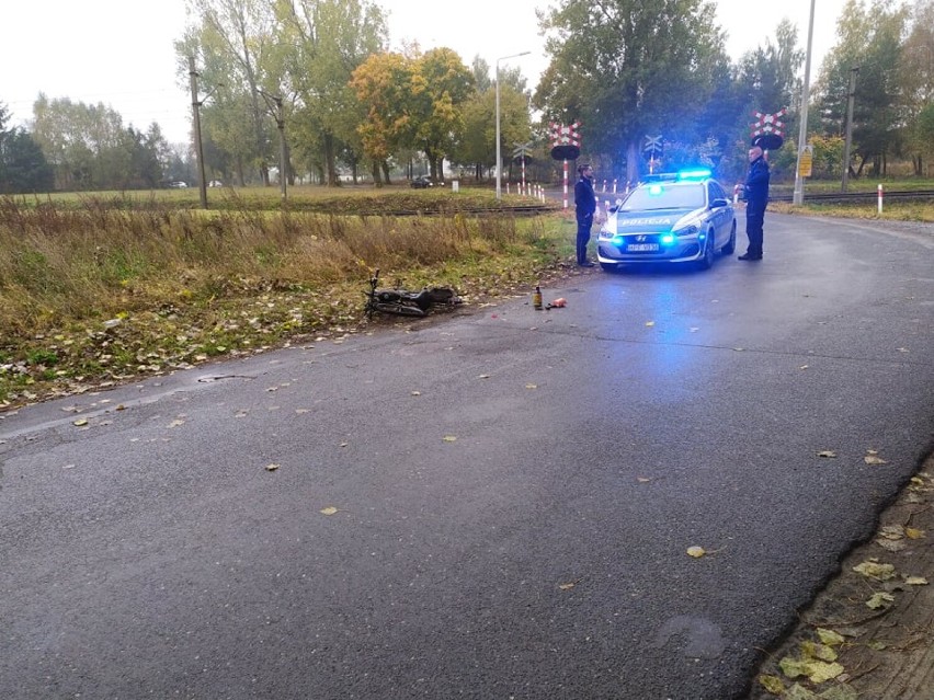 Rowerzysta znaleziony przy drodze koło Zduńskiej Woli....