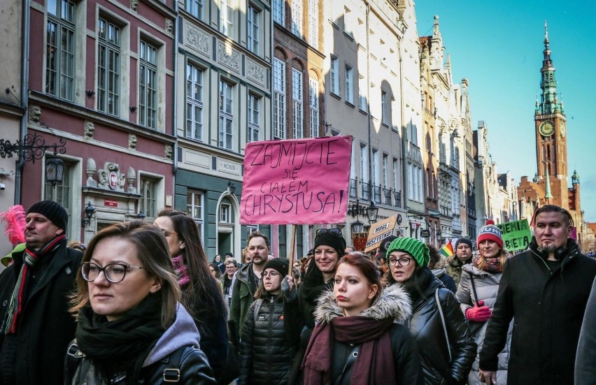 Manifa na ulicach Gdańska, 8.03.2020