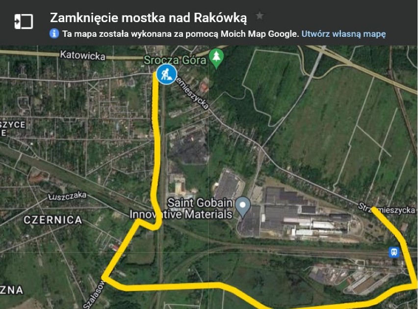 Od 11 kwietnia zamknięty będzie przejazd przez nad Rakówką....