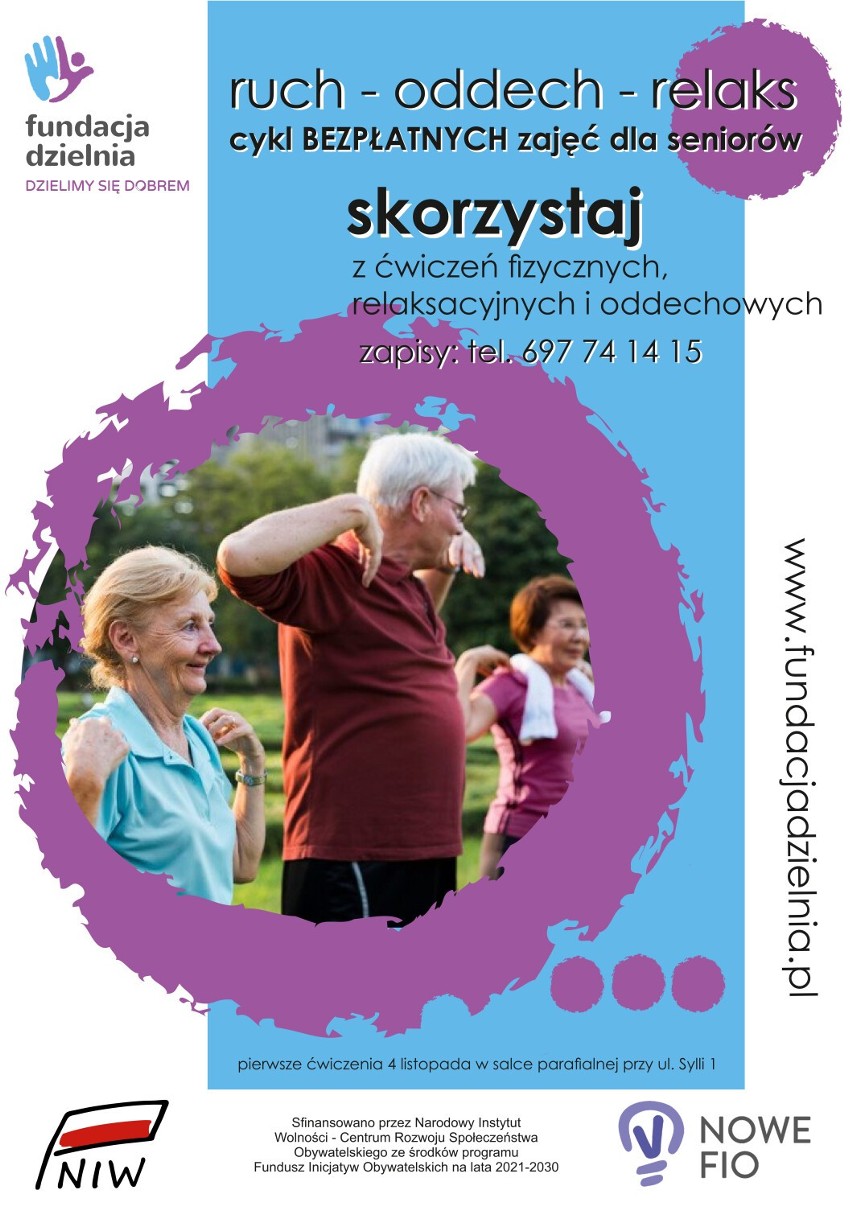  „Ruch-oddech-relaks” dla seniorów w Karsznicach. Projekt fundacji Dzielnia