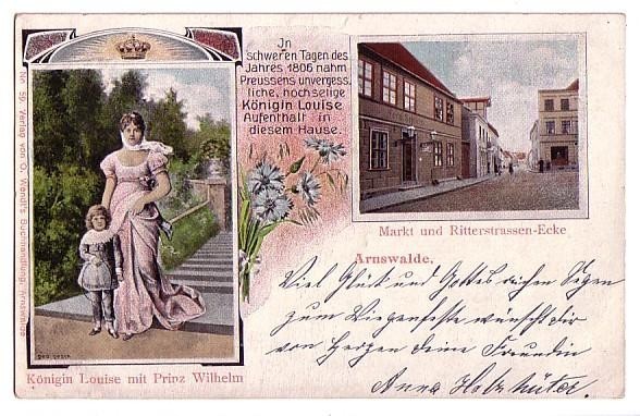 Niemiecka kartka pocztowa z przełomu wieków upamiętniająca...