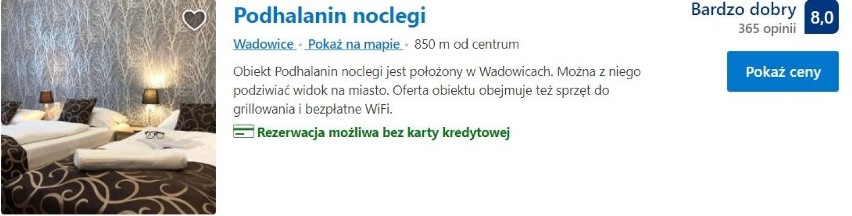 Zobacz najlepsze hotele. Wadowice, Andrychów, Kalwaria [RANKING]